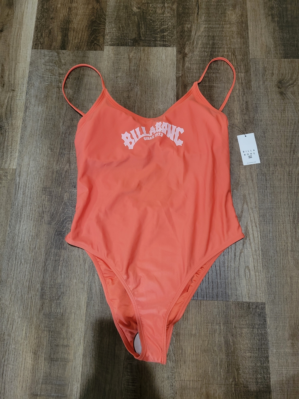Billabong Coral One-Piece Swimsuit with White Logo - Picture 4 of 10